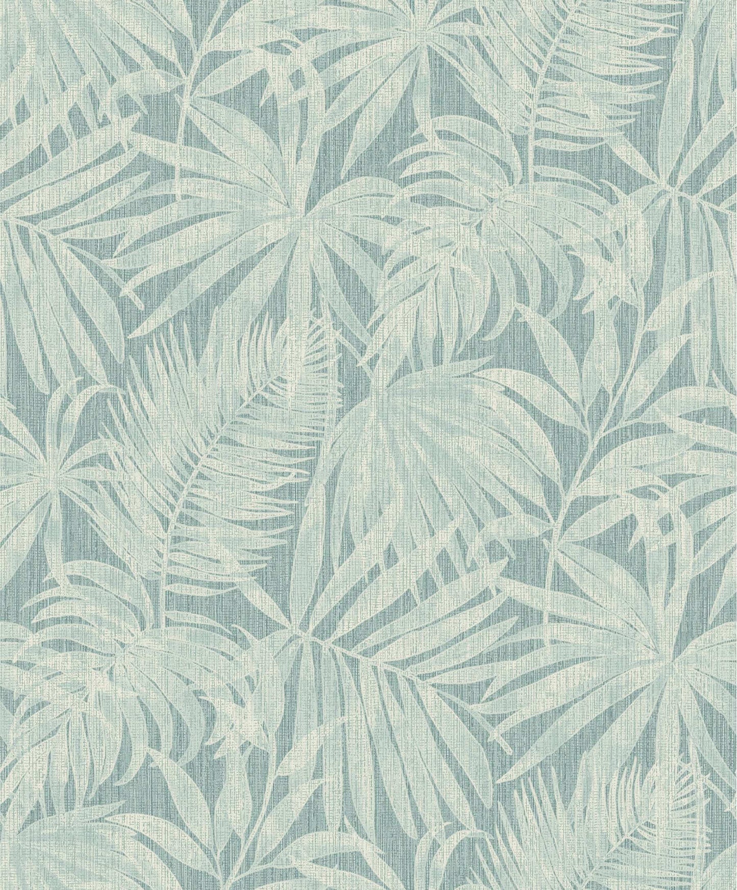 Chesapeake Kitchen & Bath Sonny Fronds Wallpaper Sample - Light Blue