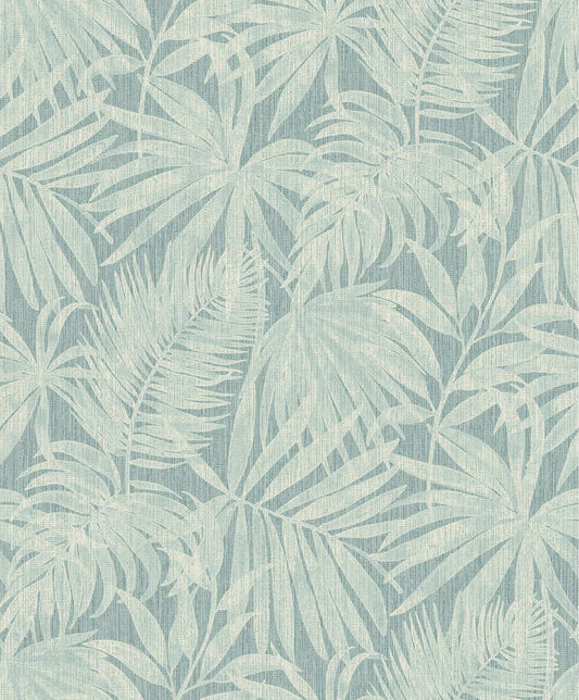 Chesapeake Kitchen & Bath Sonny Fronds Wallpaper - Light Blue