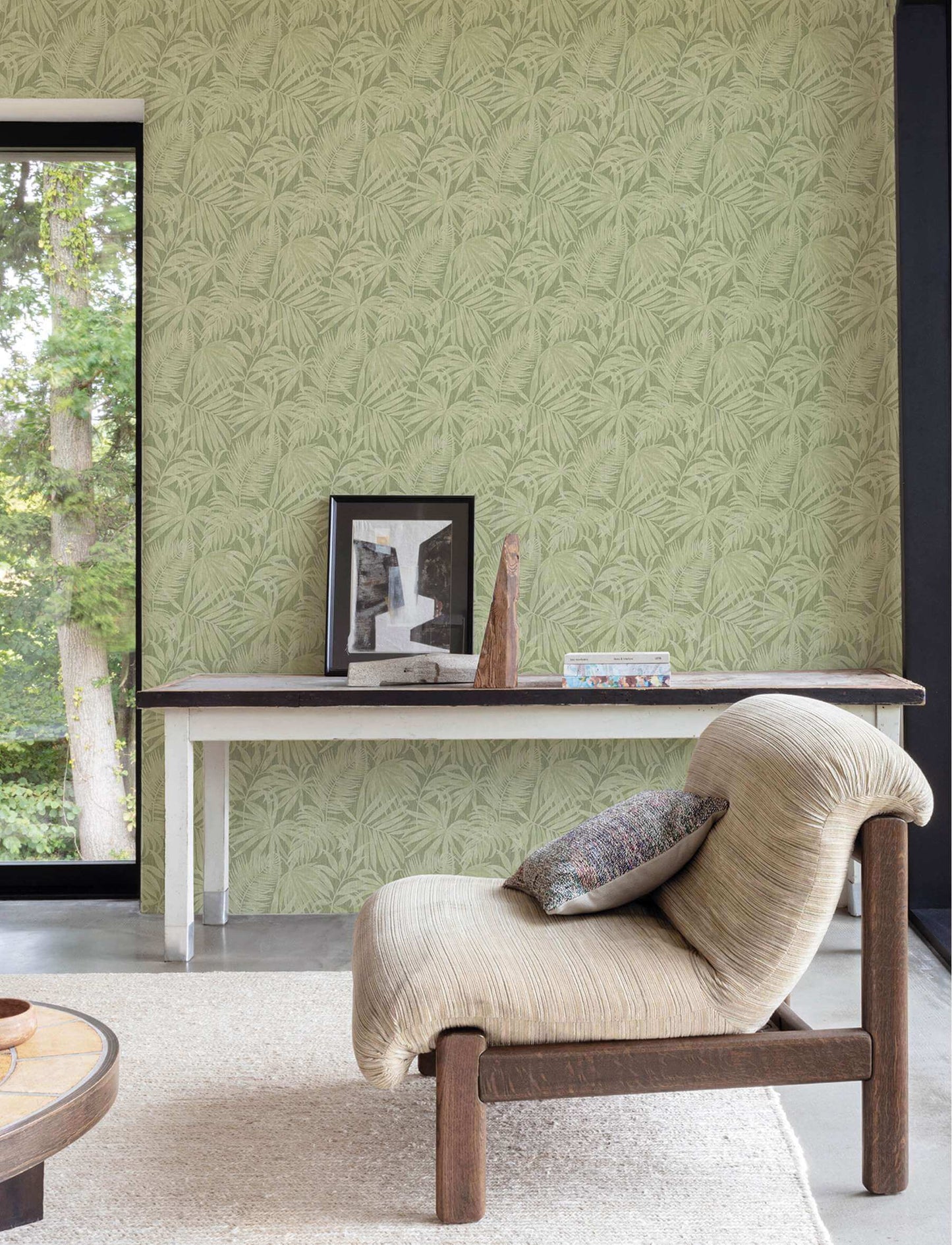 Chesapeake Kitchen & Bath Sonny Fronds Wallpaper Sample - Green