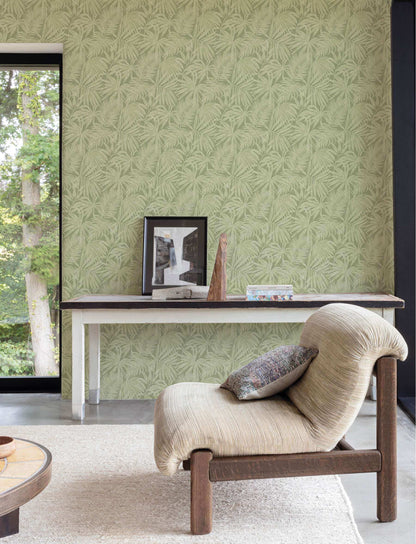 Chesapeake Kitchen & Bath Sonny Fronds Wallpaper Sample - Green