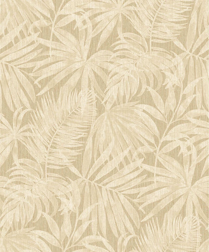 Chesapeake Kitchen & Bath Sonny Fronds Wallpaper Sample - Light Brown