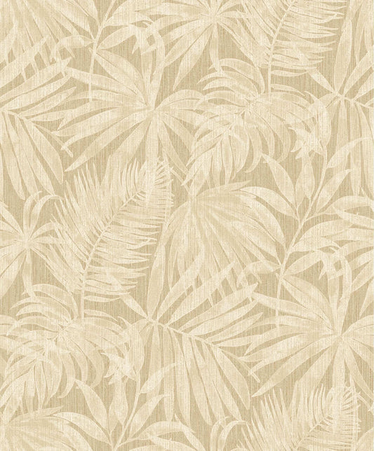 Chesapeake Kitchen & Bath Sonny Fronds Wallpaper - Light Brown