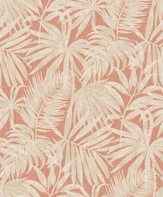 Chesapeake Kitchen & Bath Sonny Fronds Wallpaper - Rust