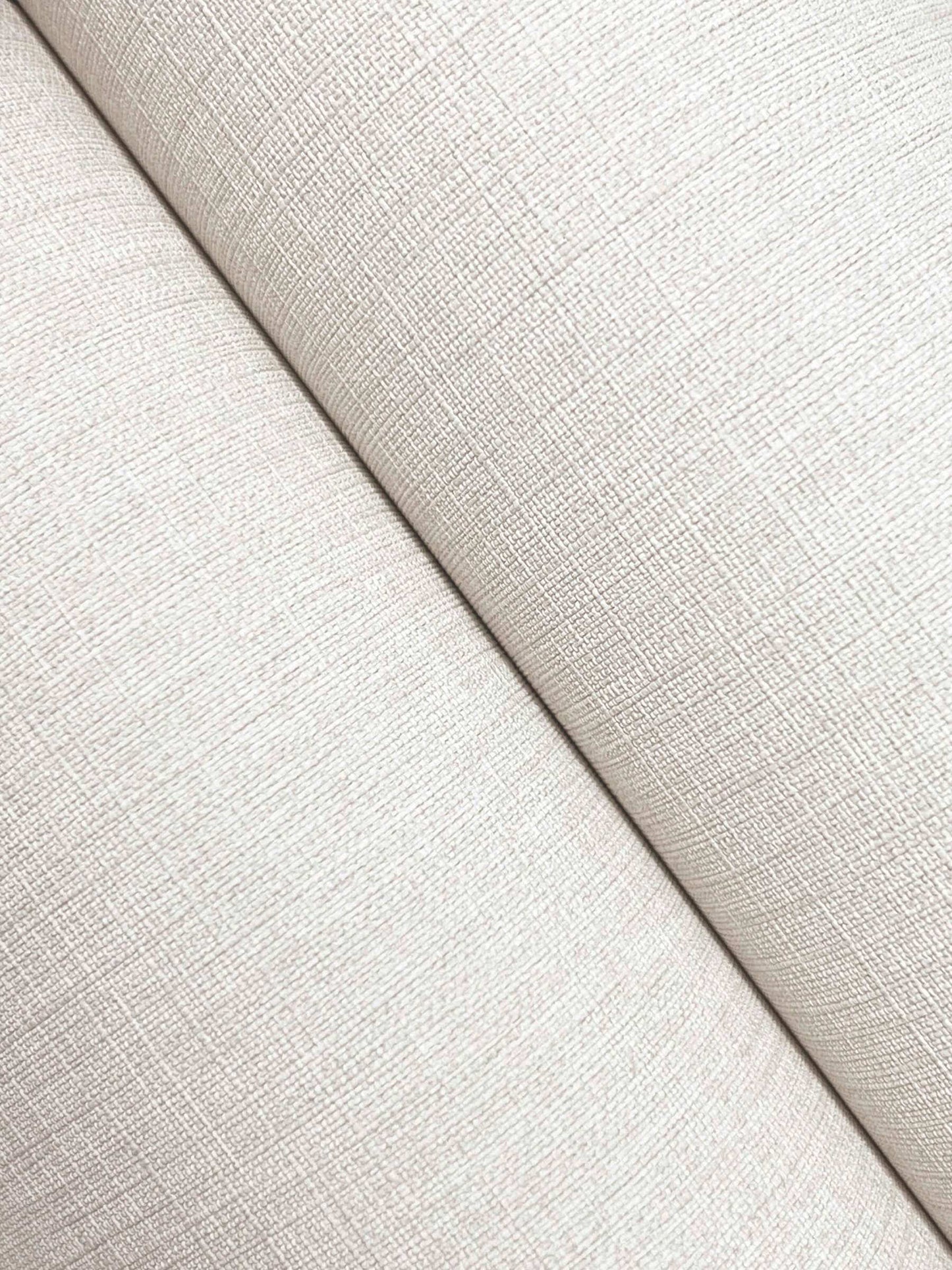 Chesapeake Kitchen & Bath Sonia Faux Linen Wallpaper Sample - Bone
