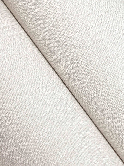 Chesapeake Kitchen & Bath Sonia Faux Linen Wallpaper Sample - Bone