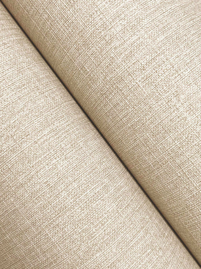 Chesapeake Kitchen & Bath Sonia Faux Linen Wallpaper Sample - Beige
