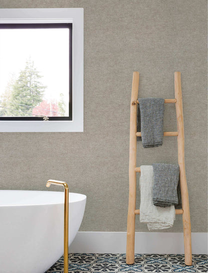 Chesapeake Kitchen & Bath Tansy Wallpaper Sample - Dark Grey