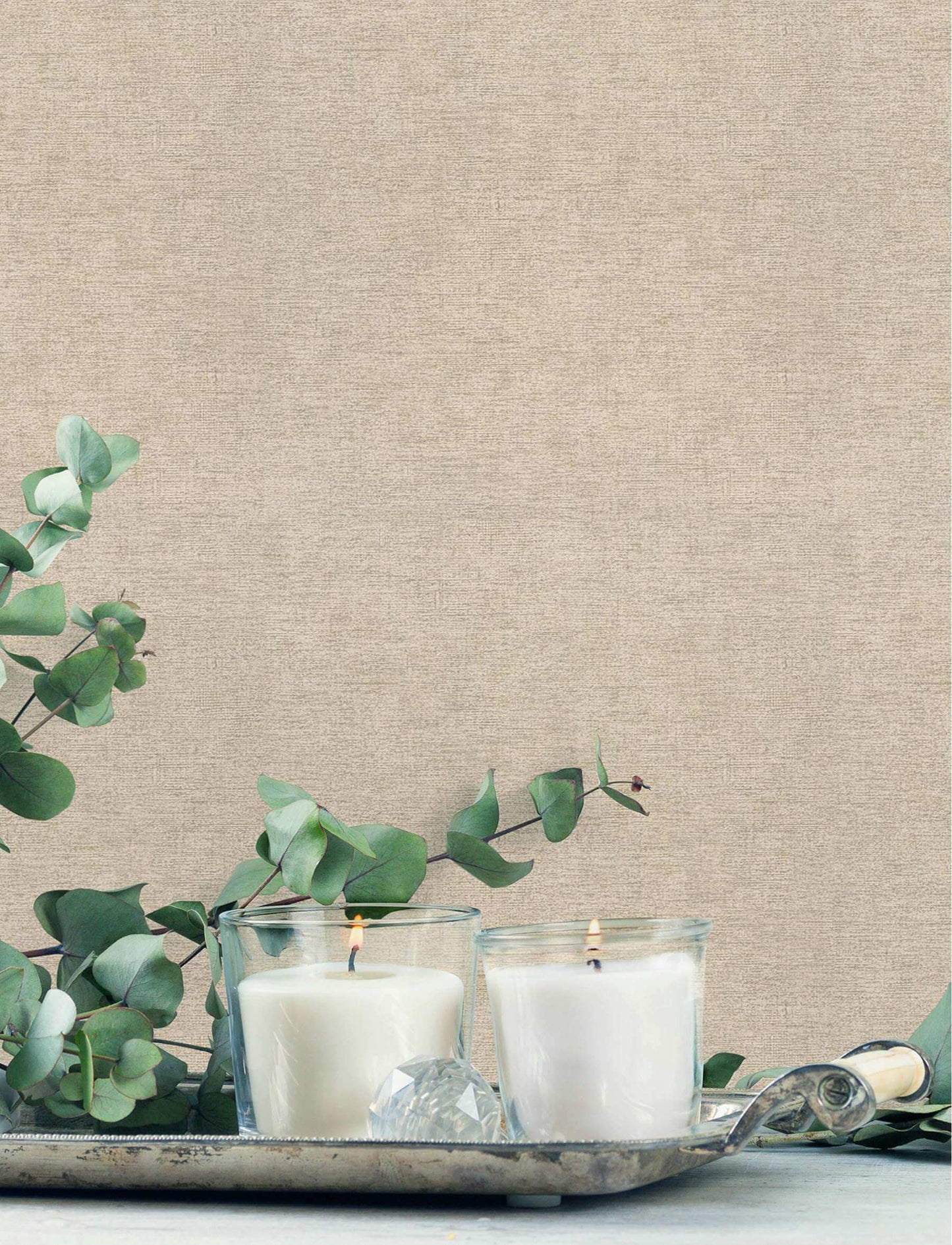 Chesapeake Kitchen & Bath Tansy Wallpaper Sample - Taupe