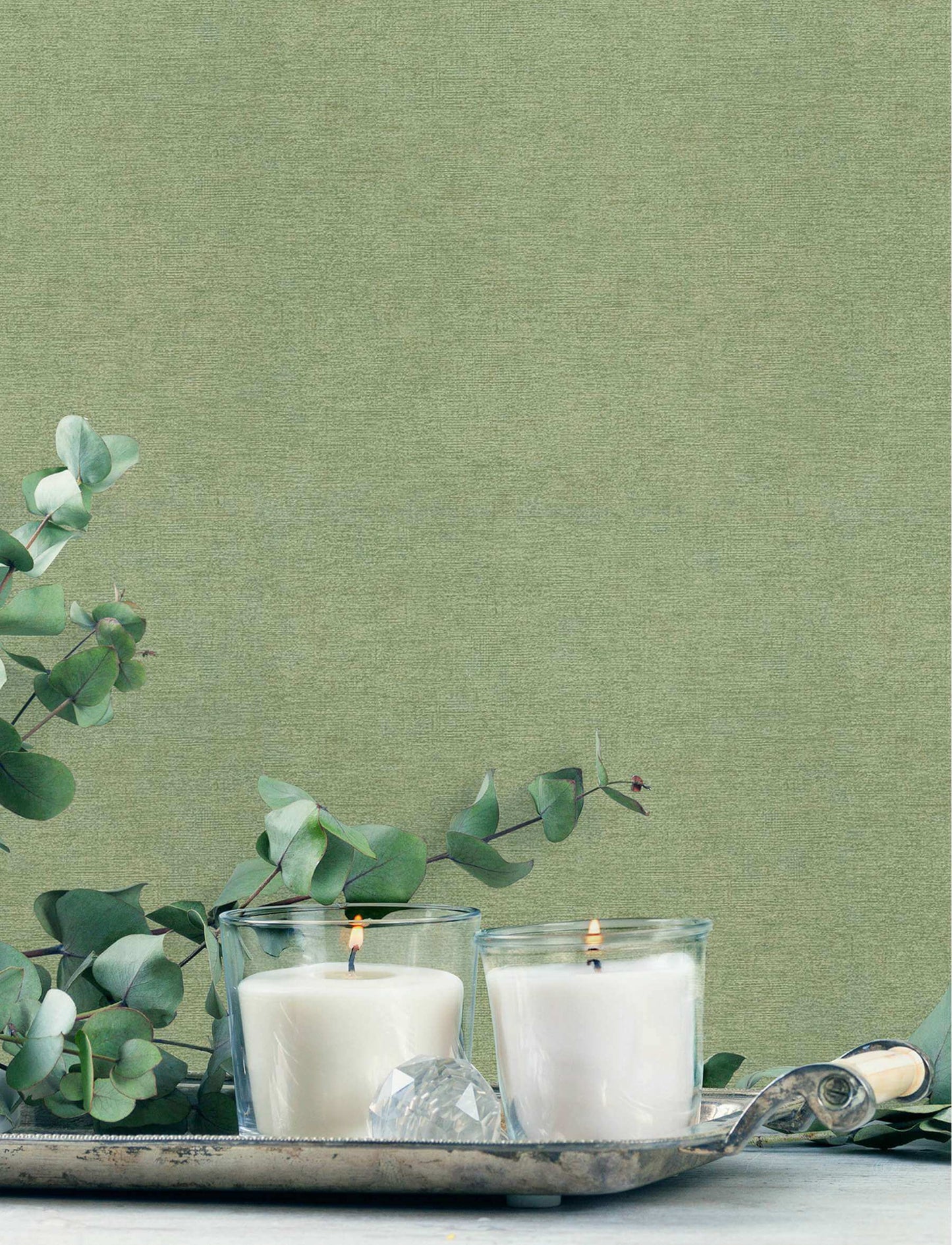 Chesapeake Kitchen & Bath Tansy Wallpaper Sample - Green