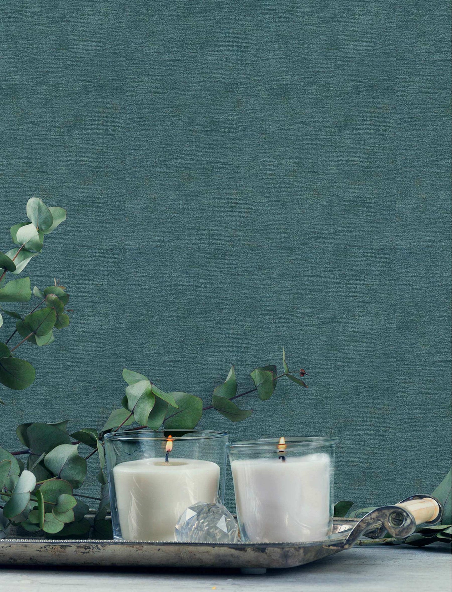 Chesapeake Kitchen & Bath Tansy Wallpaper Sample - Teal