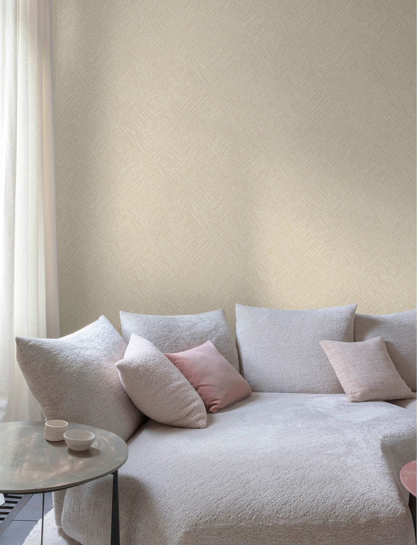 Chesapeake Kitchen & Bath Hollis Wallpaper Sample - Light Brown