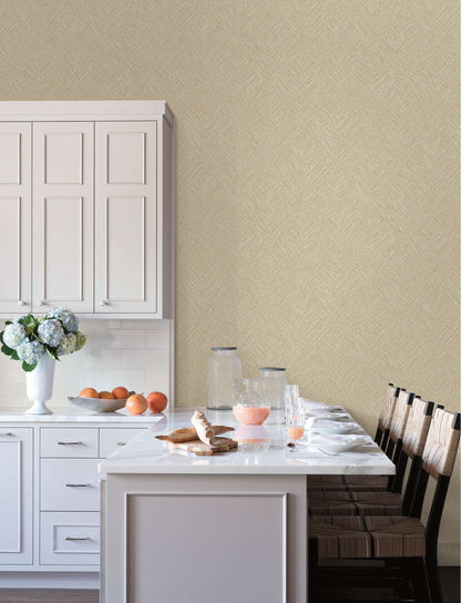 Chesapeake Kitchen & Bath Hollis Wallpaper Sample - Light Brown