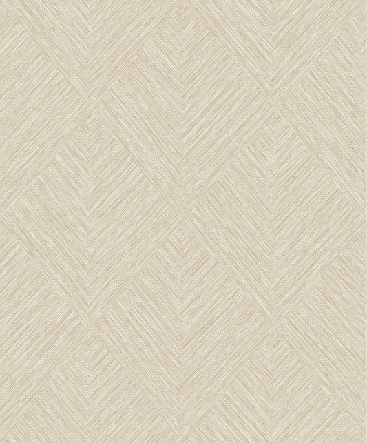 Chesapeake Kitchen & Bath Hollis Diamond Wallpaper - Taupe