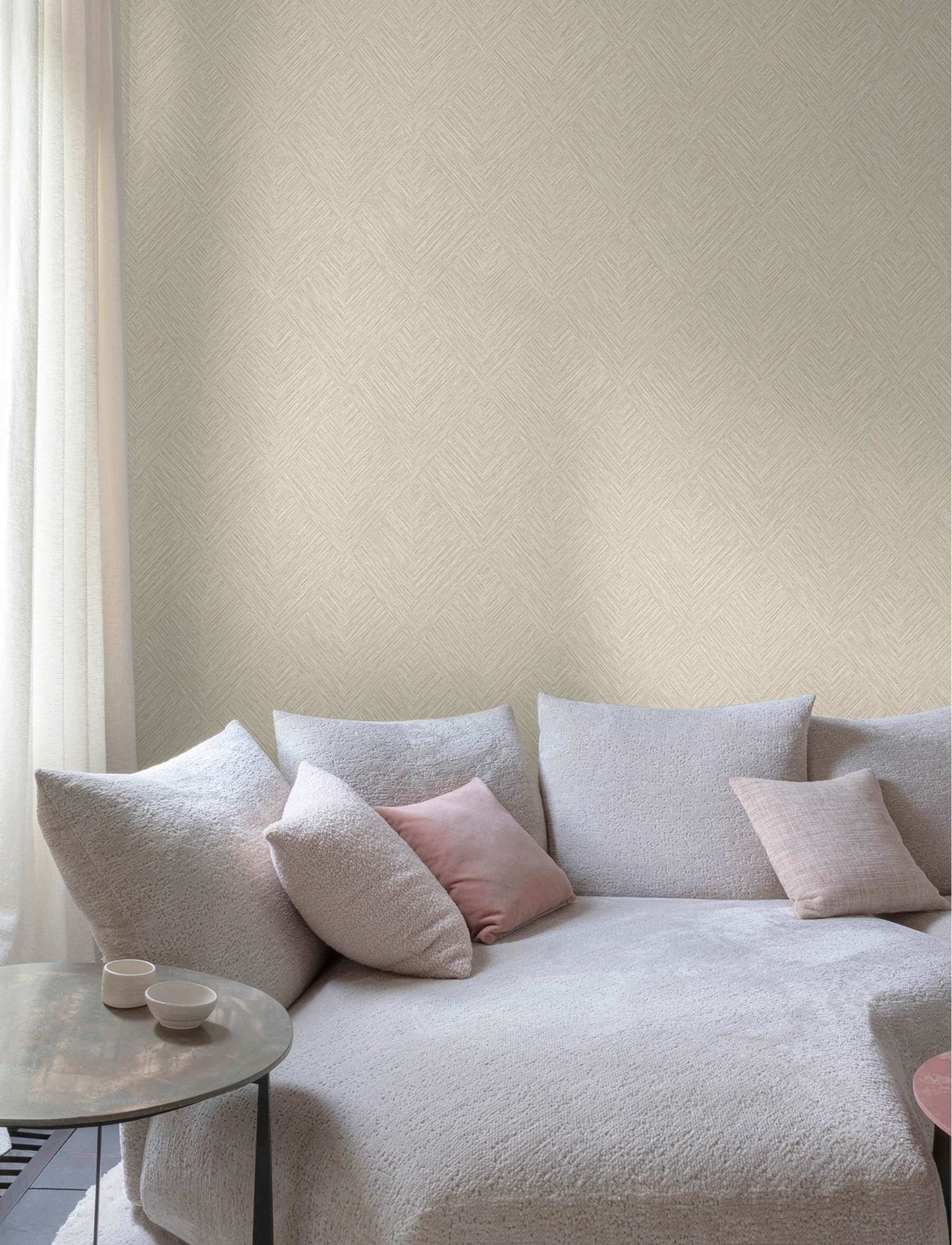 Chesapeake Kitchen & Bath Hollis Wallpaper Sample - Taupe