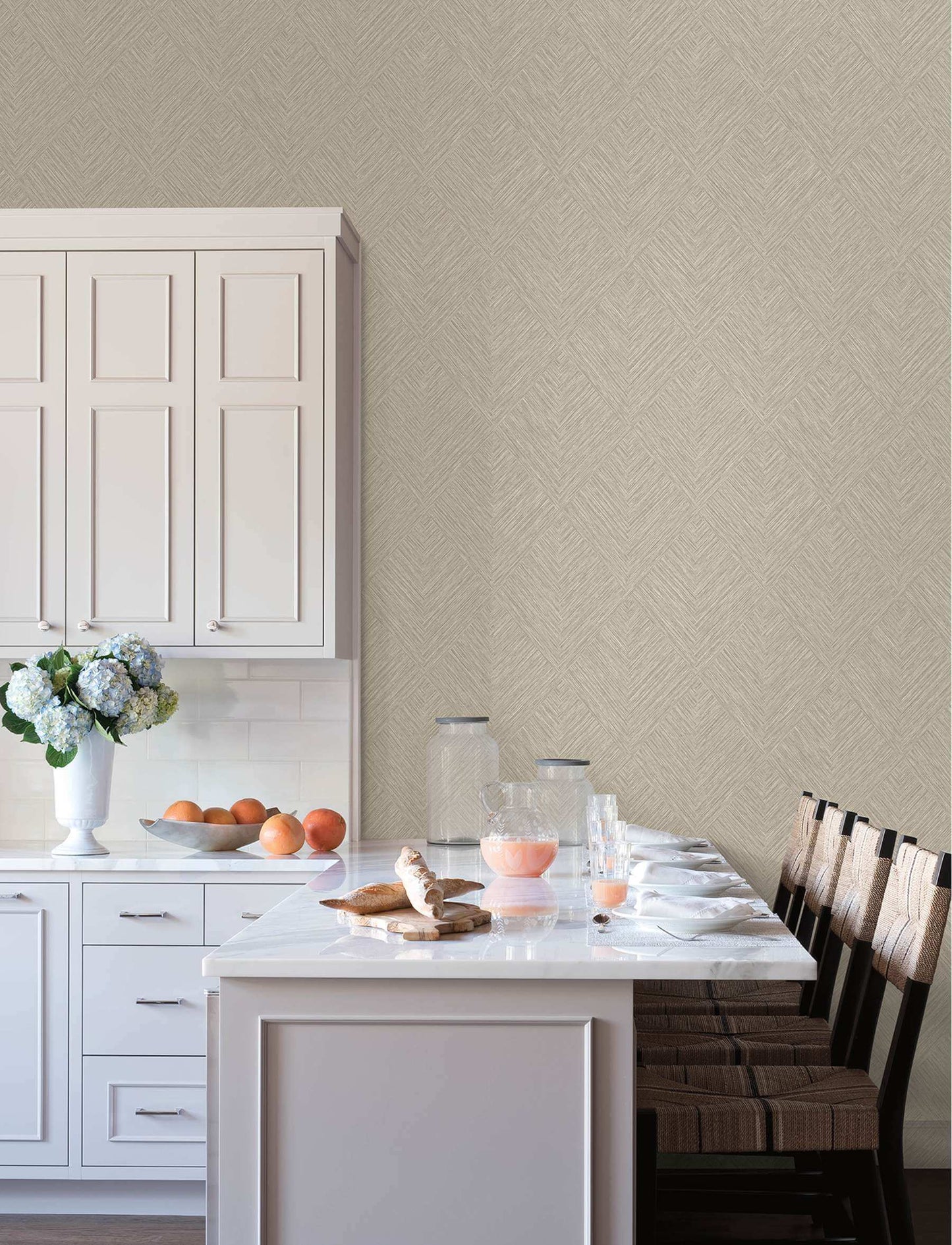 Chesapeake Kitchen & Bath Hollis Wallpaper Sample - Taupe