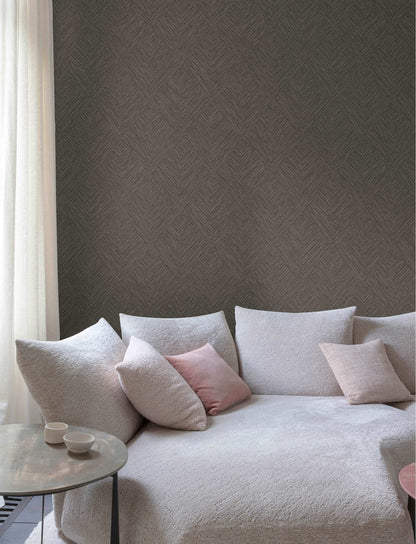 Chesapeake Kitchen & Bath Hollis Wallpaper Sample - Charcoal