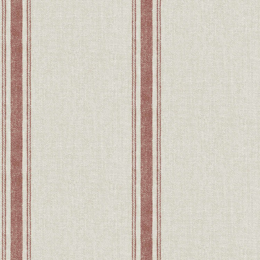 Chesapeake Plaid & Stripe Linette Wallpaper - Red