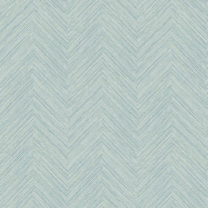 Chesapeake Plaid & Stripe Caladesi Chevron Wallpaper Sample - Aqua