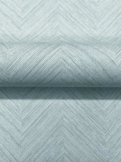 Chesapeake Plaid & Stripe Caladesi Chevron Wallpaper Sample - Aqua