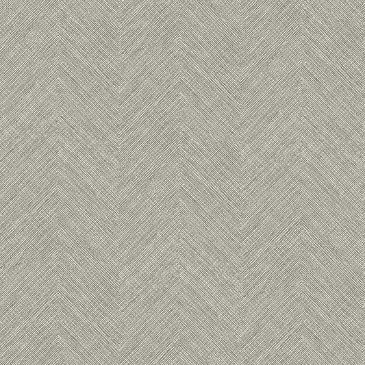 Chesapeake Plaid & Stripe Caladesi Chevron Wallpaper - Dark Gray