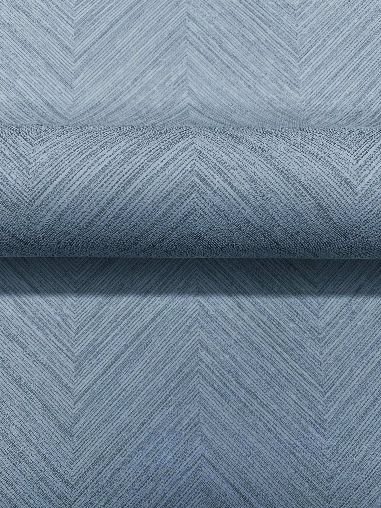Chesapeake Plaid & Stripe Caladesi Chevron Wallpaper Sample - Blue