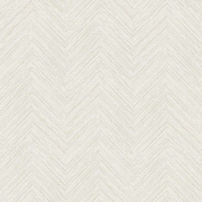 Chesapeake Plaid & Stripe Caladesi Chevron Wallpaper Sample - Light Gray