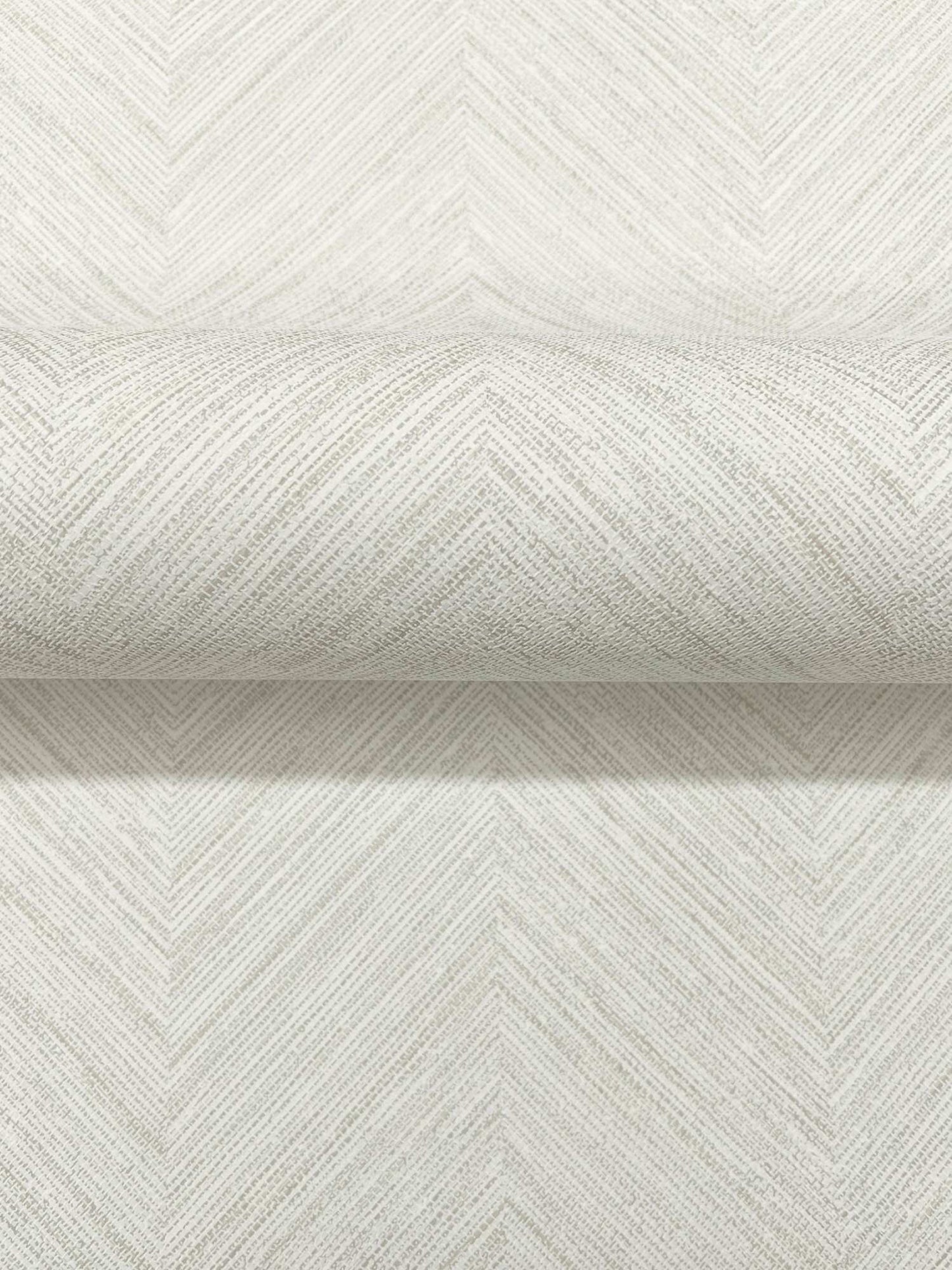 Chesapeake Plaid & Stripe Caladesi Chevron Wallpaper Sample - Light Gray