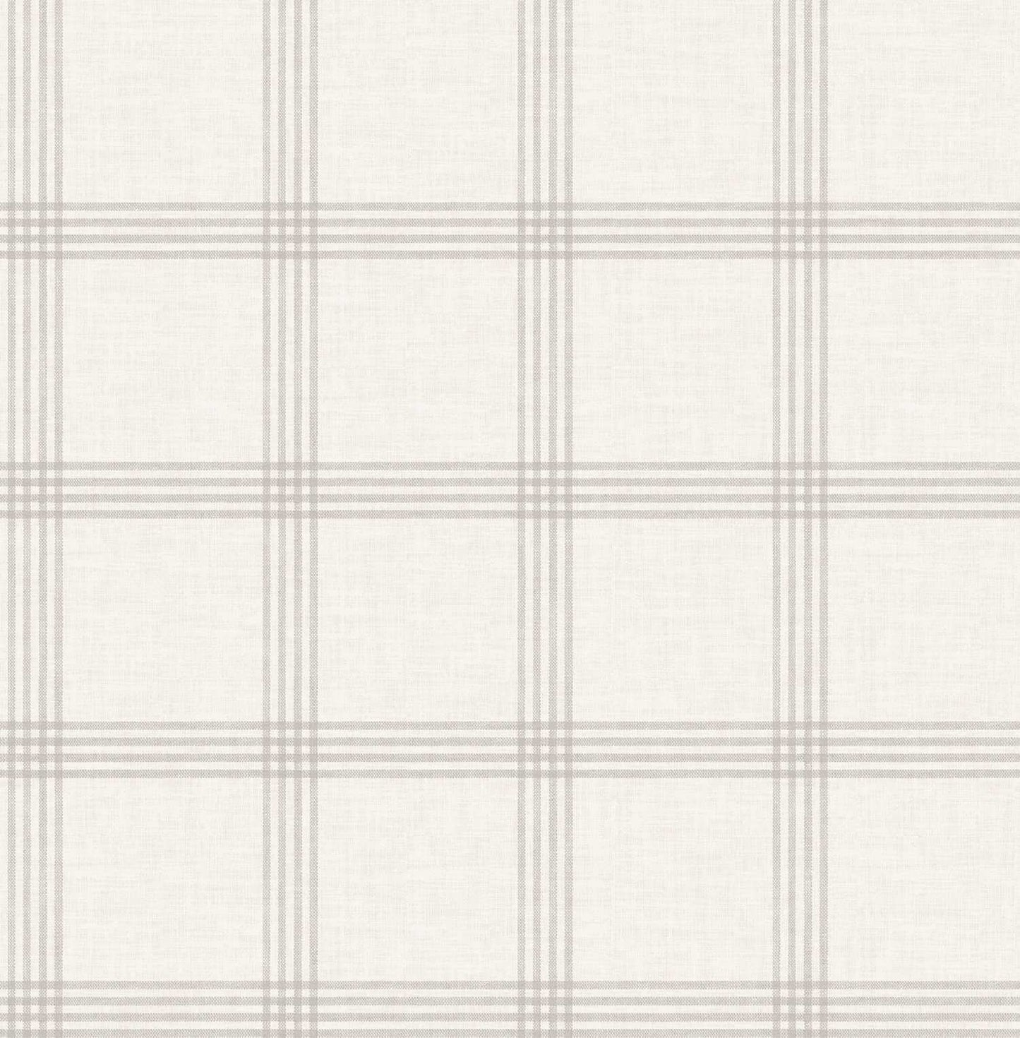 Chesapeake Plaid & Stripe Twain Wallpaper Sample - Dove