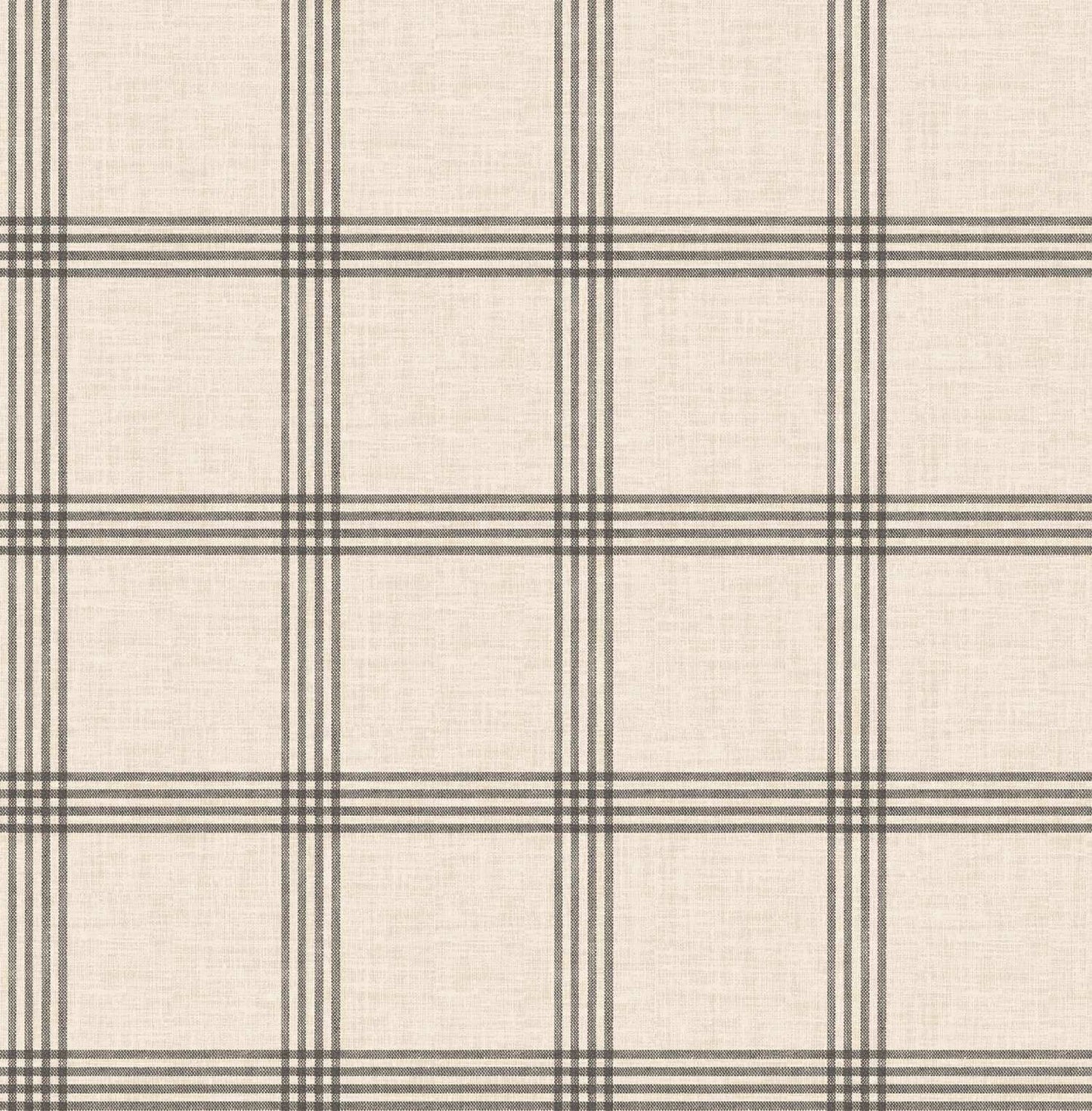 Chesapeake Plaid & Stripe Twain Wallpaper Sample - Black
