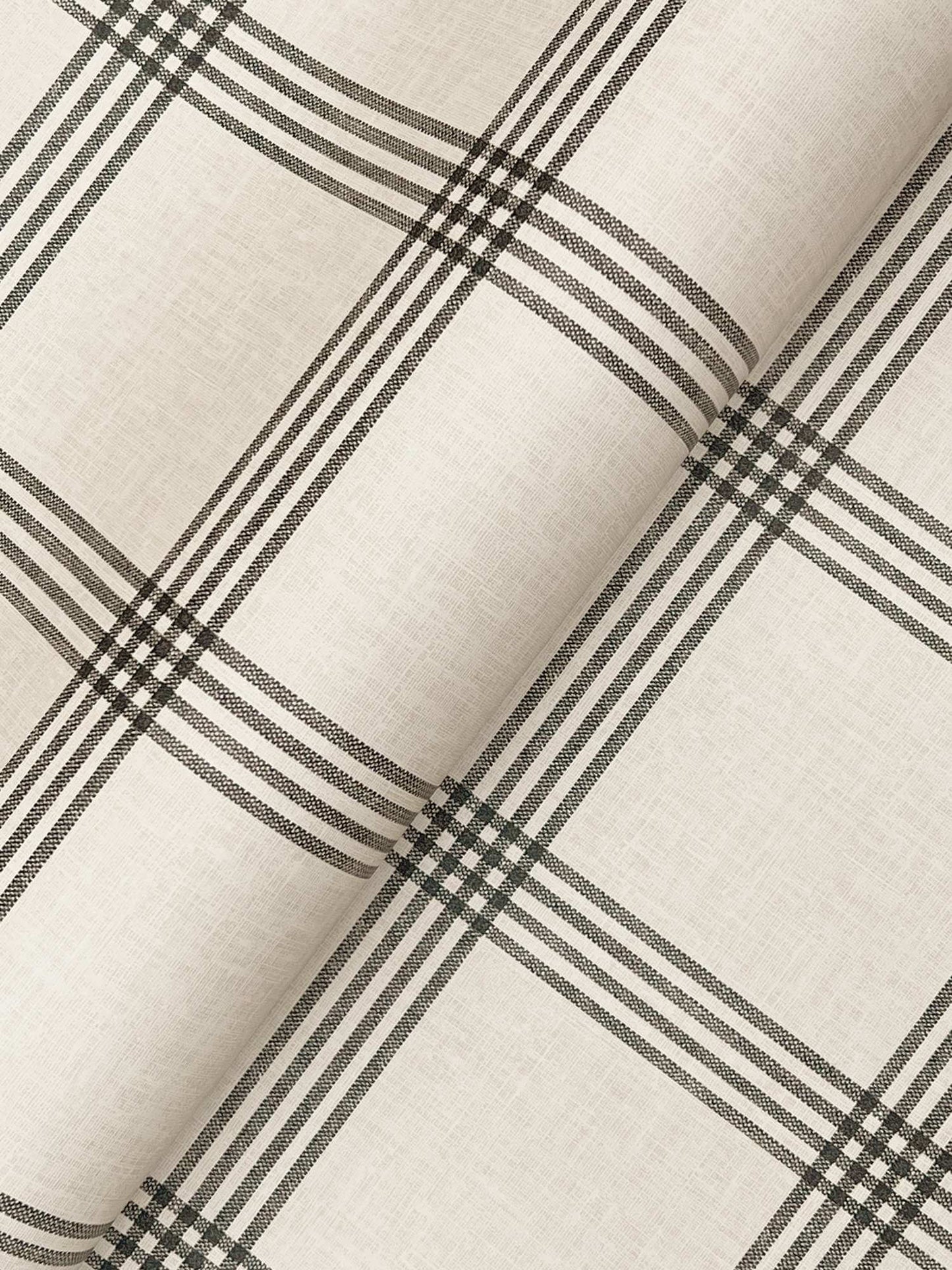 Chesapeake Plaid & Stripe Twain Wallpaper Sample - Black
