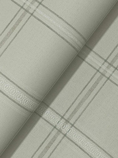 Chesapeake Plaid & Stripe Auberge Wallpaper Sample - Sage