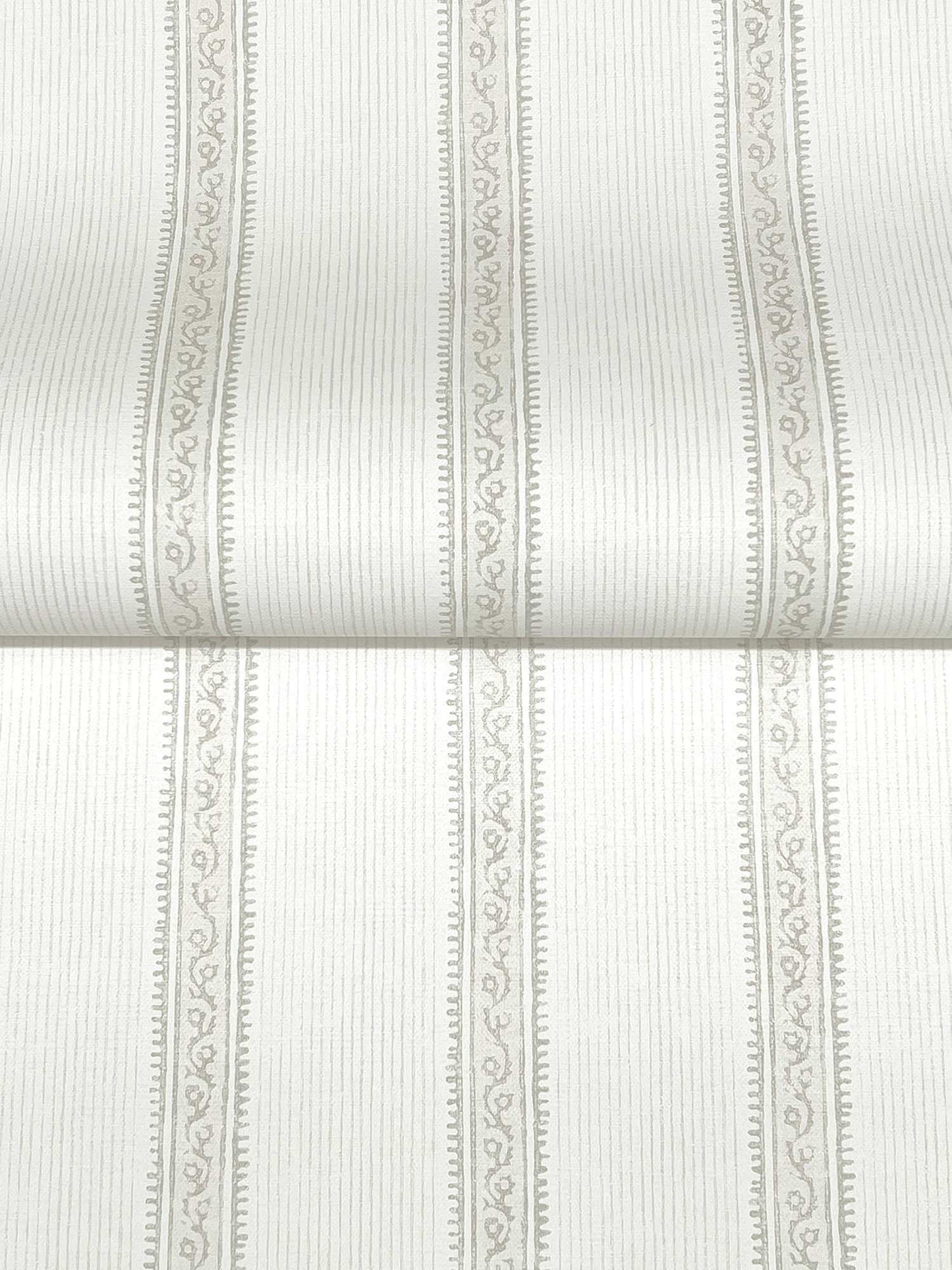Chesapeake Plaid & Stripe Mandevilla Wallpaper - Beige