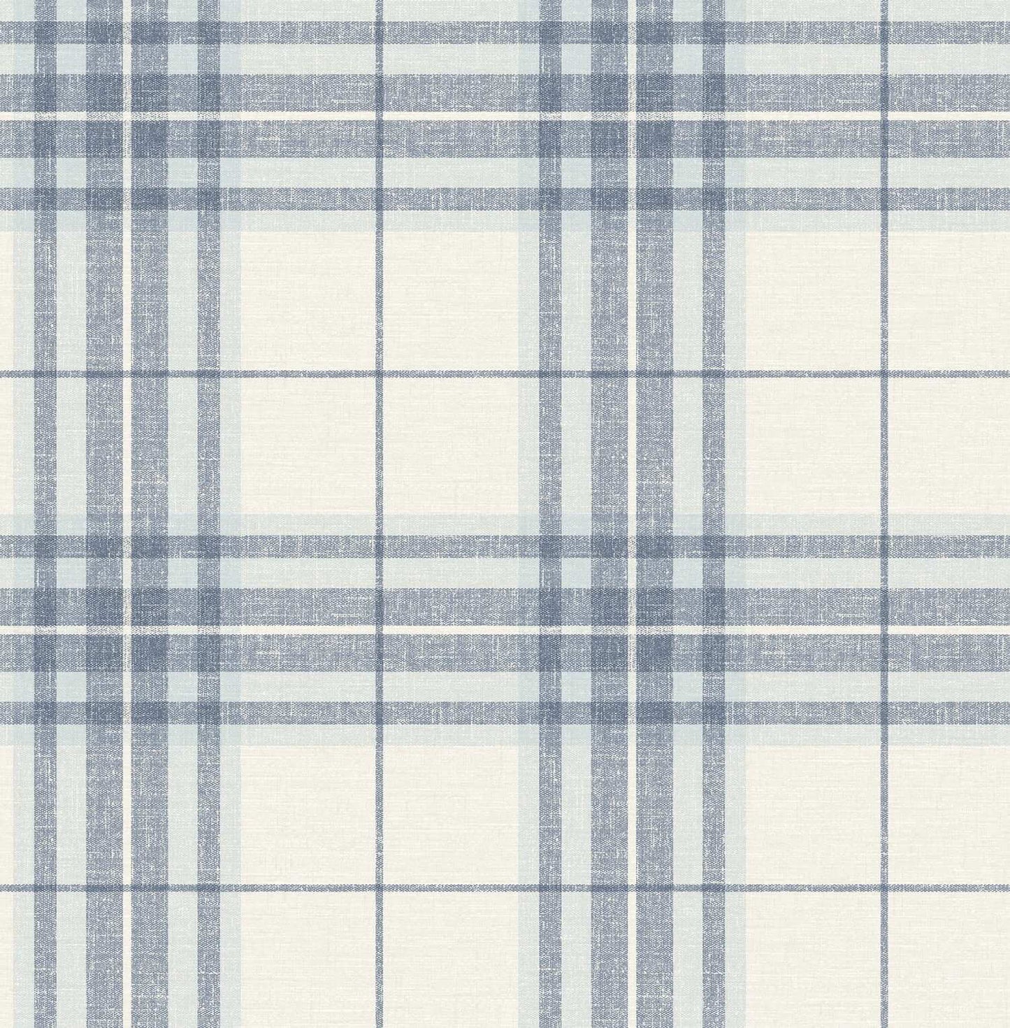 Chesapeake Plaid & Stripe Cabin Check Wallpaper Sample - Blue