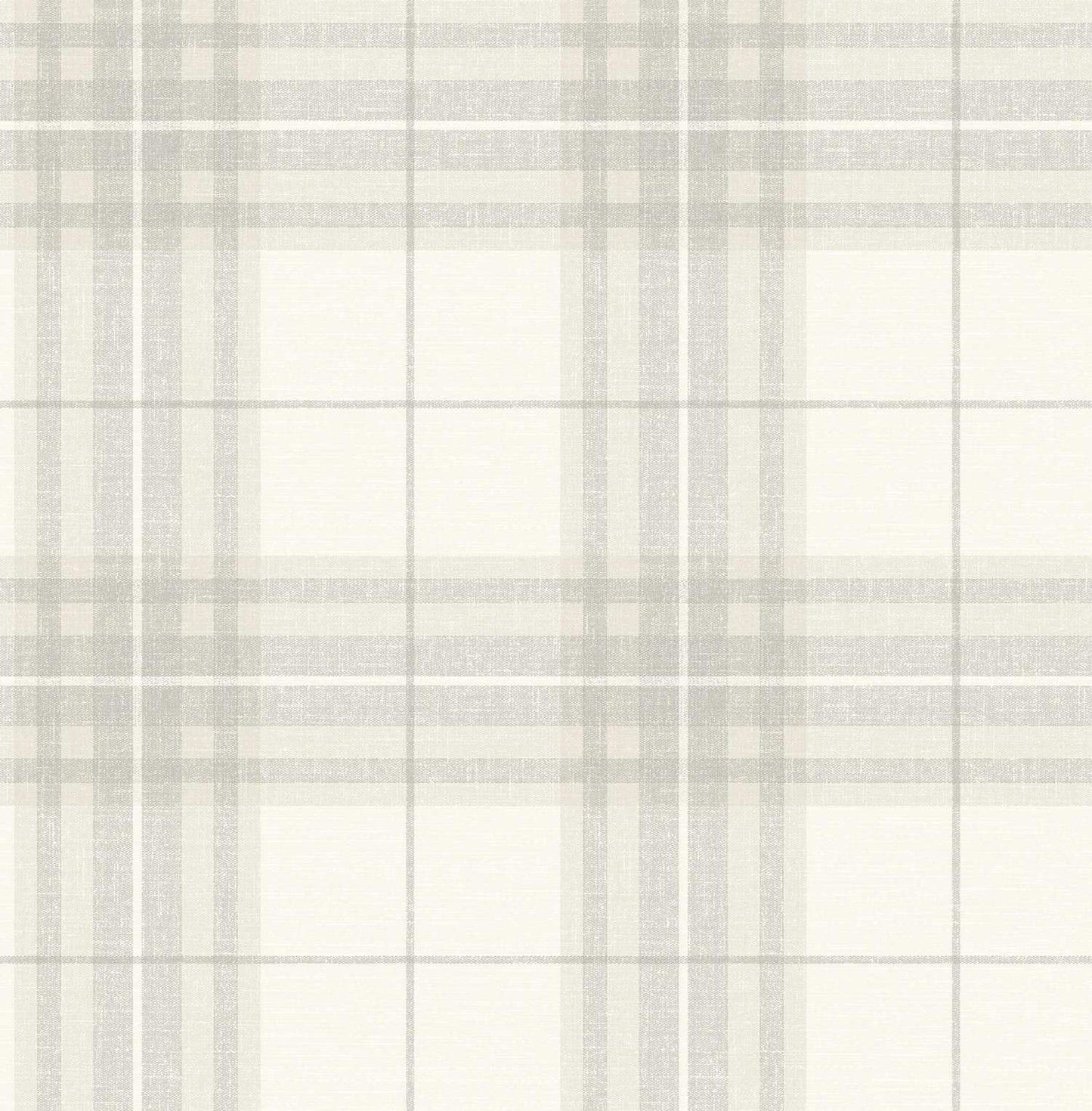 Chesapeake Plaid & Stripe Cabin Check Wallpaper Sample - Gray