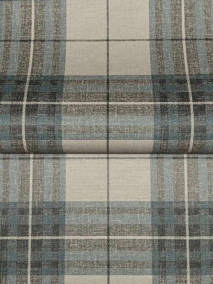 Chesapeake Plaid & Stripe Cabin Check Wallpaper - Teal