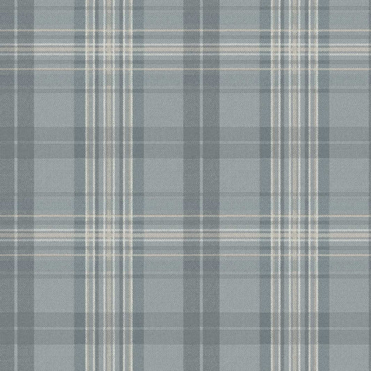 Chesapeake Plaid & Stripe Austin Wallpaper - Slate