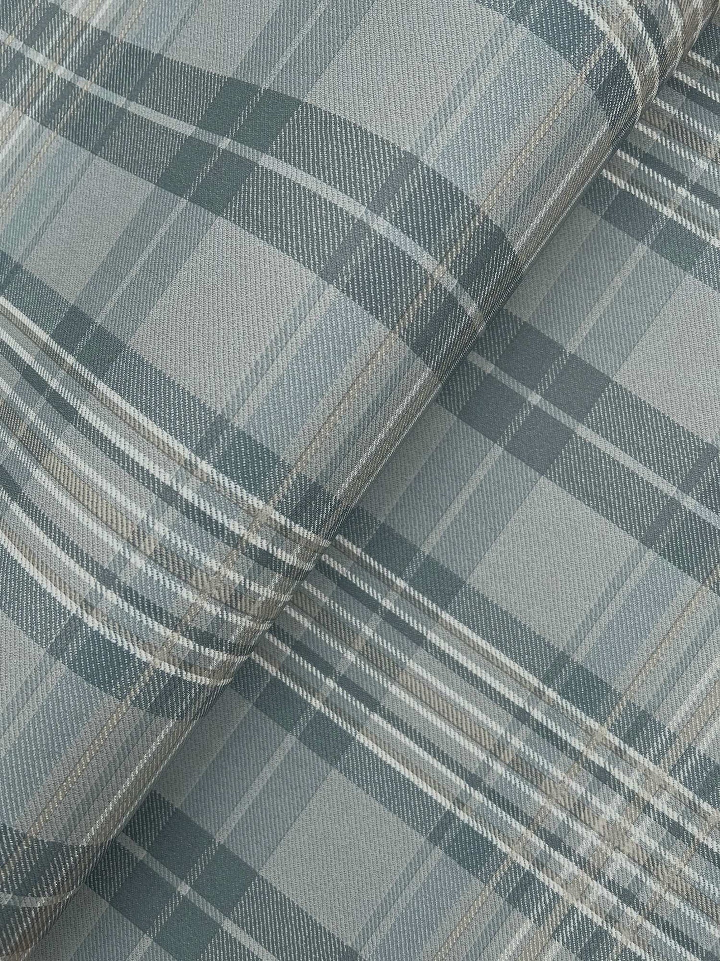 Chesapeake Plaid & Stripe Austin Wallpaper Sample - Slate