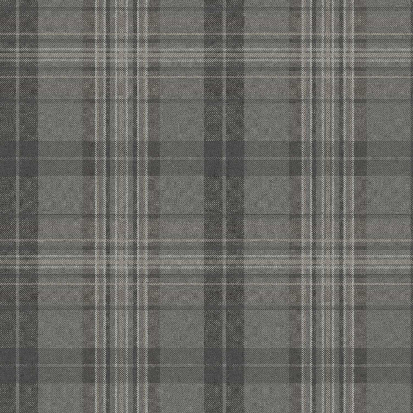 Chesapeake Plaid & Stripe Austin Wallpaper - Charcoal
