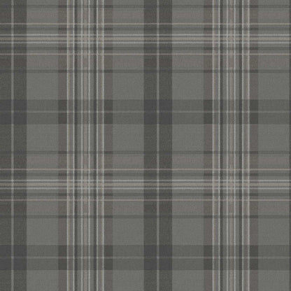 Chesapeake Plaid & Stripe Austin Wallpaper - Charcoal