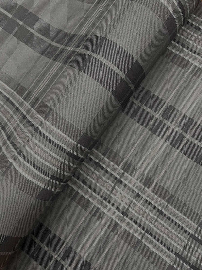 Chesapeake Plaid & Stripe Austin Wallpaper - Charcoal