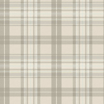 Chesapeake Plaid & Stripe Austin Wallpaper Sample - Beige