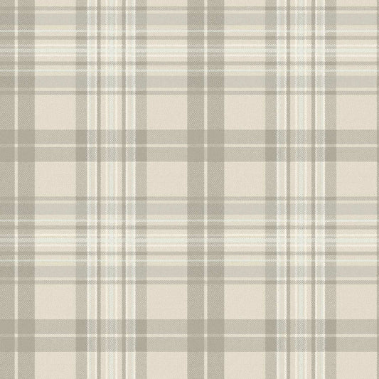 Chesapeake Plaid & Stripe Austin Wallpaper - Beige