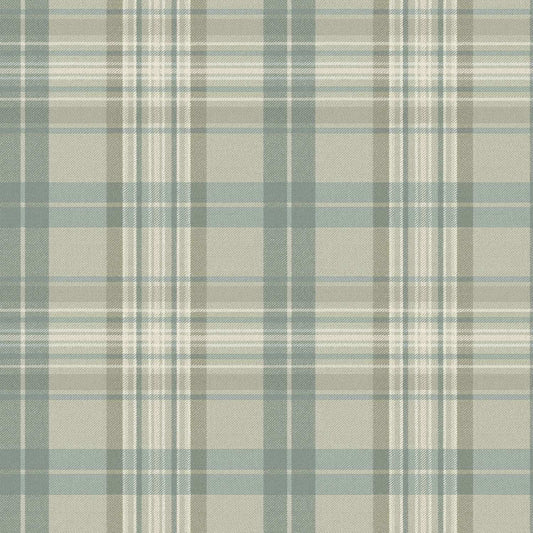 Chesapeake Plaid & Stripe Austin Wallpaper - Sage