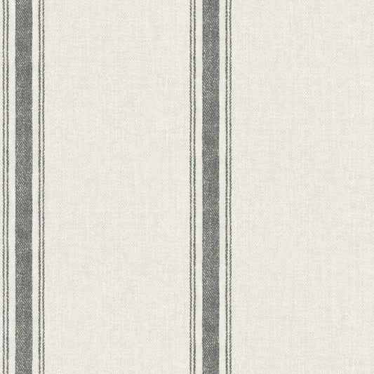 Chesapeake Plaid & Stripe Linette Wallpaper - Black