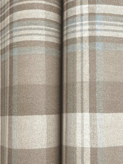 Chesapeake Plaid & Stripe Dutton Flannel Wallpaper - Light Brown