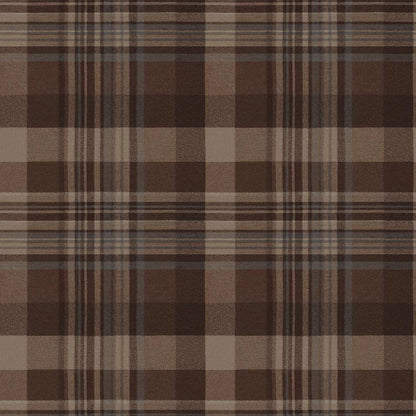 Chesapeake Plaid & Stripe Dutton Flannel Wallpaper - Rust