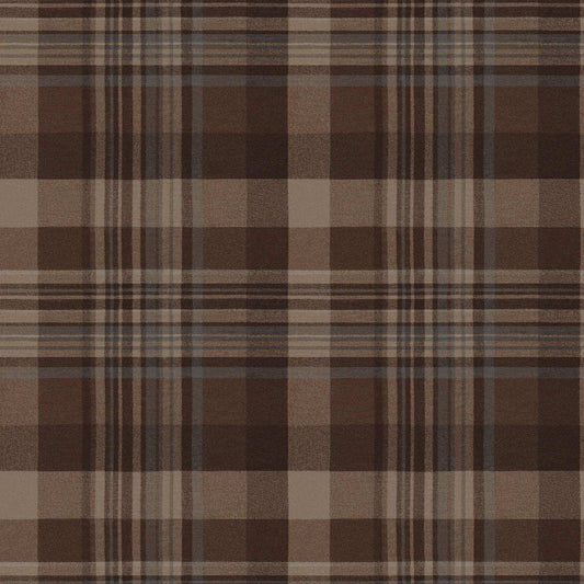 Chesapeake Plaid & Stripe Dutton Flannel Wallpaper - Rust