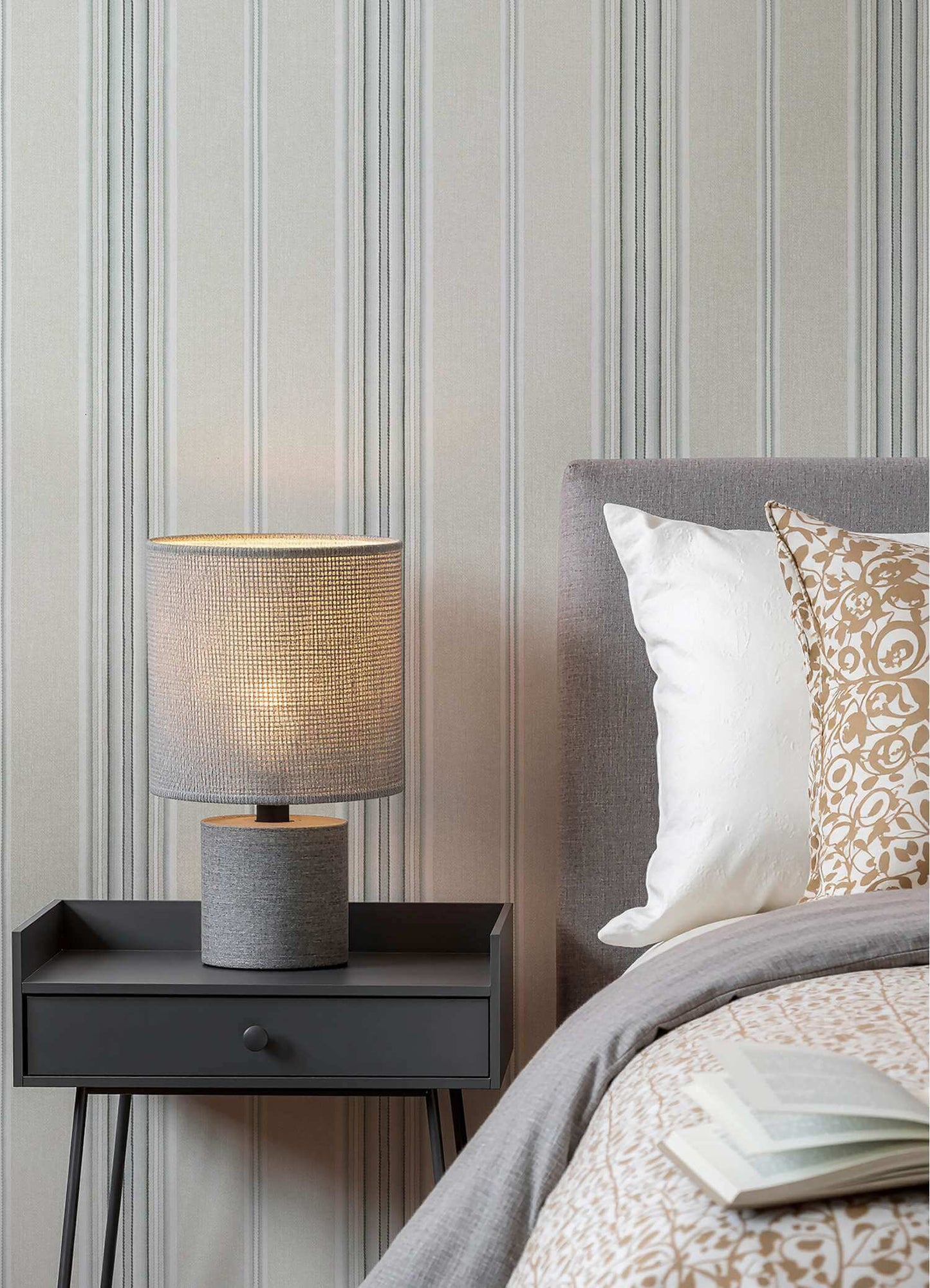 Chesapeake Plaid & Stripe Calvados Wallpaper Sample - Turquoise
