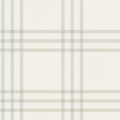 Chesapeake Plaid & Stripe Fletcher Wallpaper Sample - Aqua