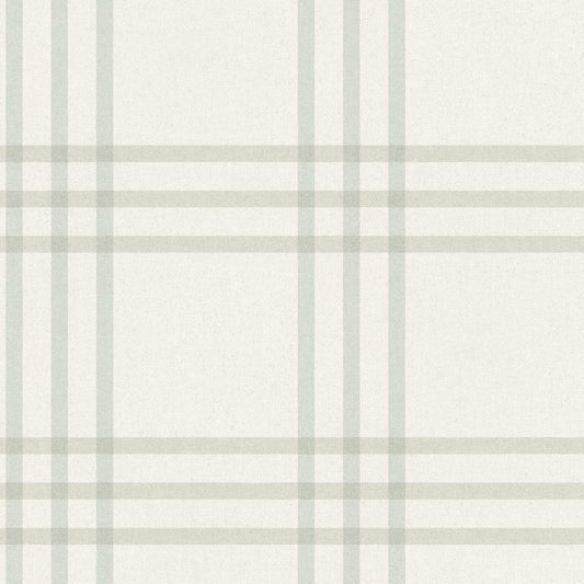 Chesapeake Plaid & Stripe Fletcher Wallpaper - Aqua